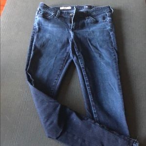 AG Zip-up skinny ankle jeans